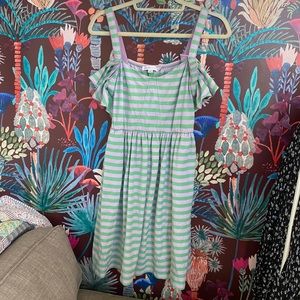 See by Chloe green & purple striped dress Y2K sundress preppy